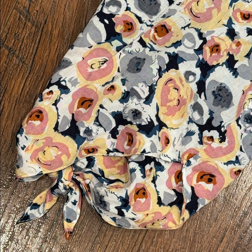 DownEast Floral Midi Dress with Navy Accents - Picture 5 of 9